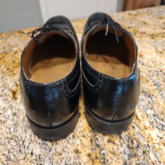 Johnston & Murphy Optima Black Leather Wingtip Dress Oxford Shoes US 9M main image 14